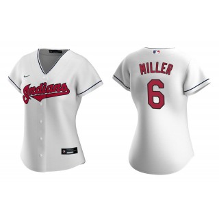Women's Cleveland Indians Owen Miller White Replica Home Jersey