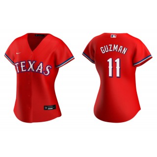 Women's Texas Rangers Ronald Guzman Red Replica Alternate Jersey