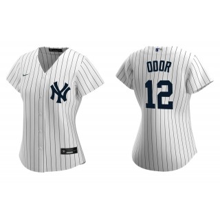 Women's New York Yankees Rougned Odor White Replica Home Jersey