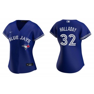 Women's Toronto Blue Jays Roy Halladay Royal Replica Alternate Jersey