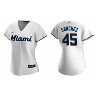 Women's Miami Marlins Sixto Sanchez White Replica White Jersey