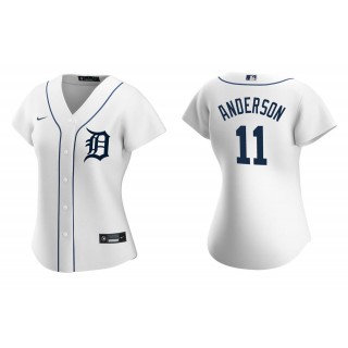 Women's Detroit Tigers Sparky Anderson White Replica Home Jersey