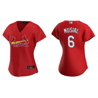 Women's St. Louis Cardinals Stan Musial Red Replica Alternate Jersey