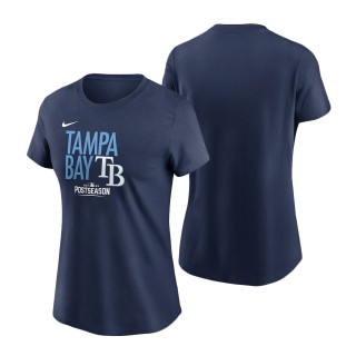 Women's Bay Rays Navy 2021 Postseason Authentic Collection Dugout T-Shirt