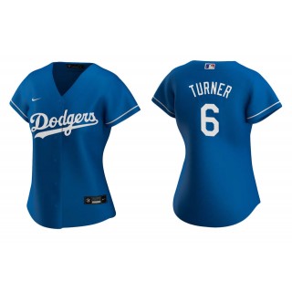 Women's Los Angeles Dodgers Trea Turner Royal Replica Alternate Jersey