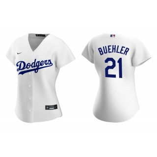 Women's Los Angeles Dodgers Walker Buehler White Replica Home Jersey
