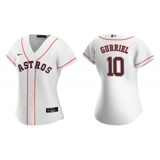 Women's Houston Astros Yuli Gurriel White Replica Home Jersey