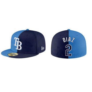 Yandy Diaz Rays Blue Navy Split 59FIFTY Hat