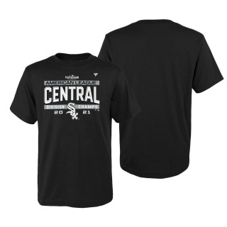 Youth White Sox Black 2021 AL Central Division Champions Locker Room T-Shirt