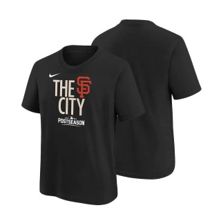 Youth Giants Nike Black 2021 Postseason Authentic Collection Dugout T-Shirt