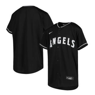Youth Los Angeles Angels Black White Replica Team Jersey