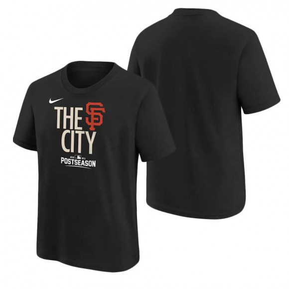 Youth San Francisco Giants Nike Black 2021 Postseason Authentic Collection Dugout T-Shirt