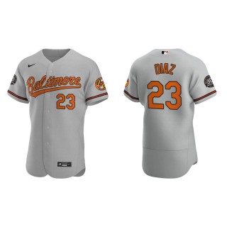 Yusniel Diaz Orioles Gray Authentic 30th Anniversary Jersey