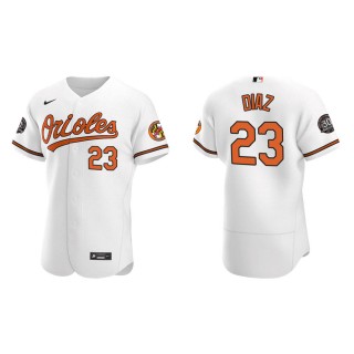 Yusniel Diaz Orioles White Authentic 30th Anniversary Jersey