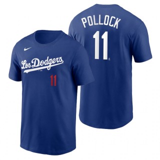 Los Angeles Dodgers A.J. Pollock Royal 2021 City Connect Name Number T-Shirt
