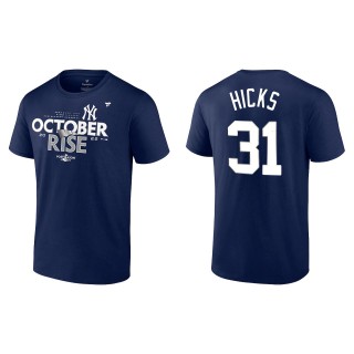 Aaron Hicks New York Yankees Navy 2022 Postseason Locker Room T-Shirt