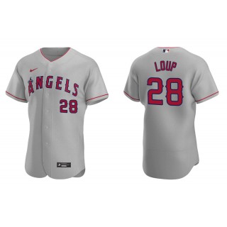 Men's Los Angeles Angels Aaron Loup Gray Authentic Road Jersey