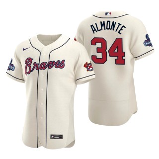 Abraham Almonte Atlanta Braves Cream Alternate 2021 World Series Champions Authentic Jersey
