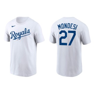 Adalberto Mondesi Kansas City Royals White Team Wordmark T-Shirt