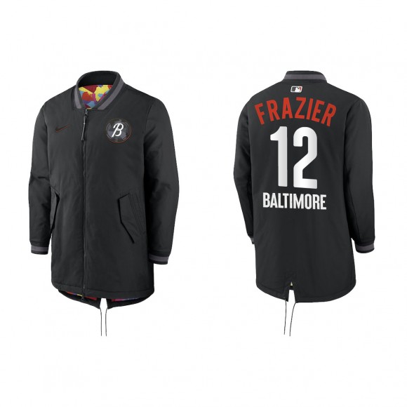Adam Frazier Baltimore Orioles Black 2023 City Connect Authentic Collection Dugout Long Sleeve Full-Zip Jacket