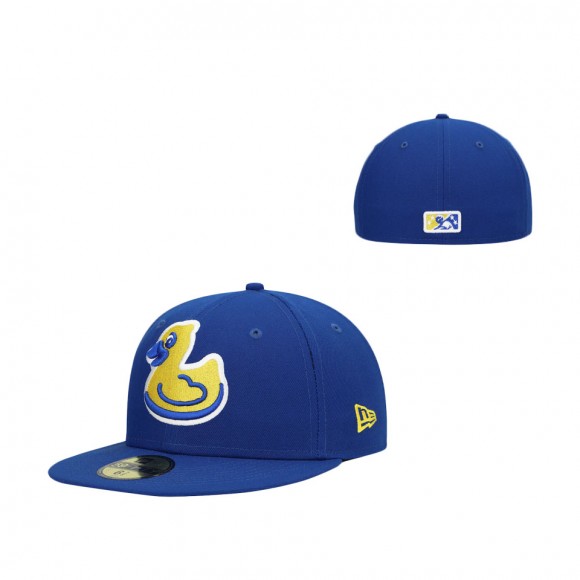 Akron RubberDucks Blue Authentic Collection Team Alternate 59FIFTY Fitted Hat