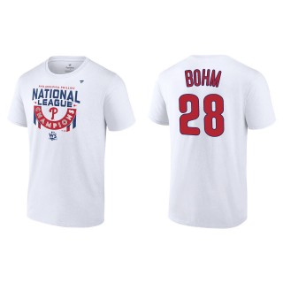 Alec Bohm Philadelphia Phillies White 2022 National League Champions Locker Room T-Shirt