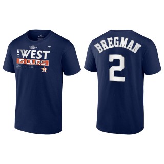 Alex Bregman Houston Astros Navy 2022 AL West Division Champions Locker Room T-Shirt
