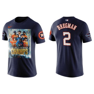 Alex Bregman Houston Astros Navy 2022 World Series Champions Graphic T-Shirt