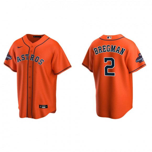 Alex Bregman Houston Astros Orange 2022 World Series Champions Alternate Replica Jersey