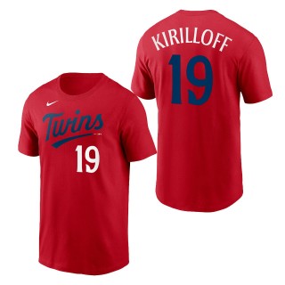 Alex Kirilloff Minnesota Twins Red 2023 Wordmark T-Shirt