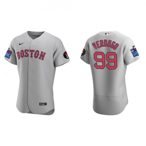 Alex Verdugo Boston Red Sox Gray 2022 Little League Classic Authentic Jersey