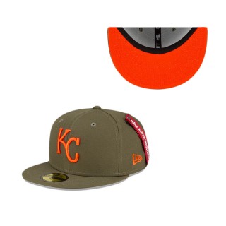 Alpha Industries X Kansas City Royals Green 59FIFTY Fitted Hat
