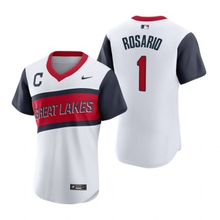 Indians Amed Rosario Nike White 2021 Little League Classic Jersey