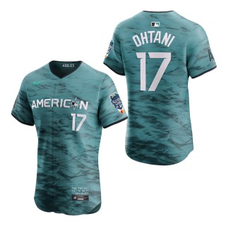 American League Shohei Ohtani Teal 2023 MLB All-Star Game Vapor Premier Elite Jersey