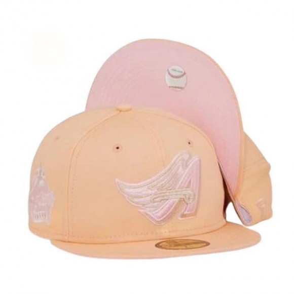 Anaheim Angels Peaches Cream Pink Under Brim 59FIFTY Fitted Hat