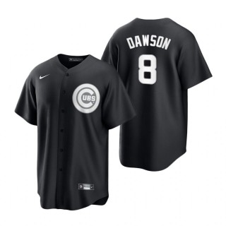 Andre Dawson Cubs Nike Black White Replica Jersey