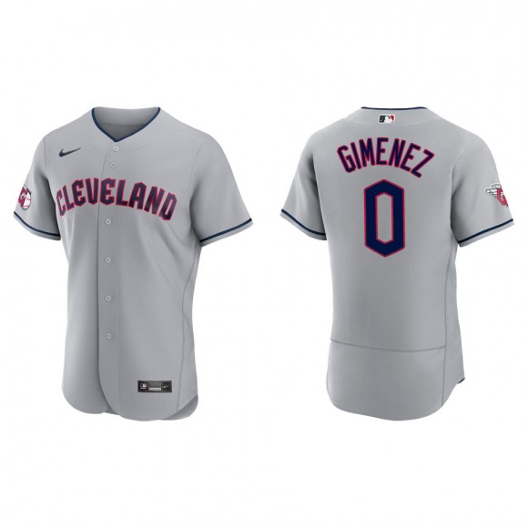 Andres Gimenez Cleveland Guardians Gray Road Authentic Jersey