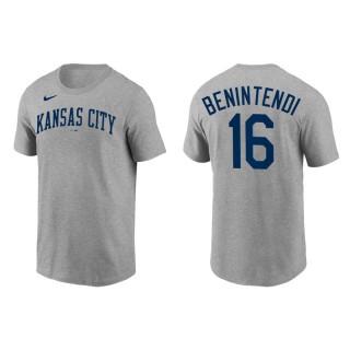 Andrew Benintendi Kansas City Royals Gray Team Wordmark T-Shirt