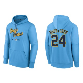 Andrew McCutchen Brewers Powder Blue 2022 City Connect Authentic Collection Therma Performance Pullover Hoodie