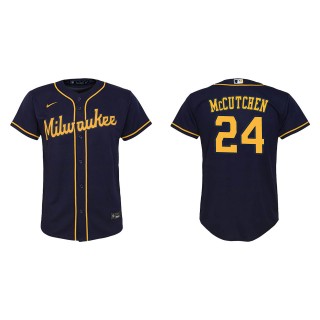 Andrew McCutchen Youth Milwaukee Brewers Navy Replica Jersey