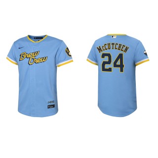 Andrew McCutchen Youth Brewers Powder Blue 2022 City Connect Replica Jersey