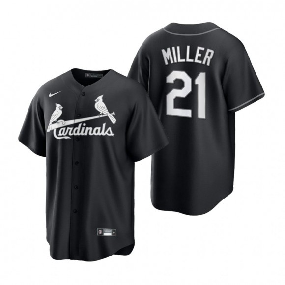 Andrew Miller Cardinals Nike Black White Replica Jersey