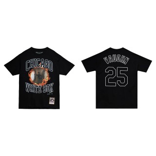 Andrew Vaughn Chicago White Sox Black Flame T-Shirt
