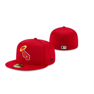 Angels Red 2021 Clubhouse 59FIFTY Fitted Hat