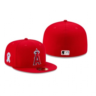 Angels 2021 Father's Day Red 59FIFTY Fitted Cap