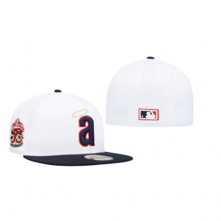 California Angels White Navy 35th Anniversary Two-Tone Hat
