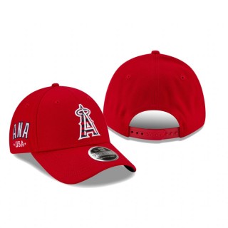 Los Angeles Angels Red 4th of July 9FORTY Snapback Hat