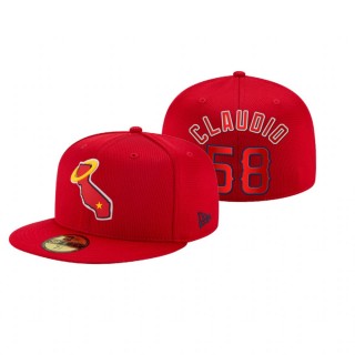 Angels Alex Claudio Red 2021 Clubhouse Hat