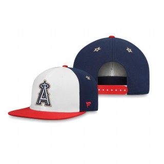 Los Angeles Angels White Red Americana Team Snapback Hat
