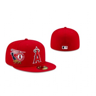 Angels City Patch Red 59Fifty Fitted Cap